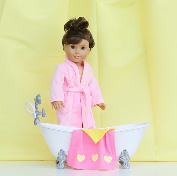 18 Inch Doll Clawfoot Bathtub Towel Washcloth