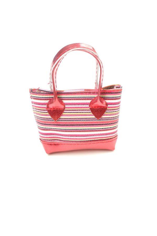 18 Inch Doll Red Striped Purse
