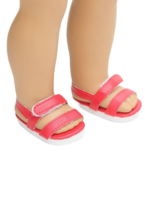 18 Doll Red Strappy Sandals