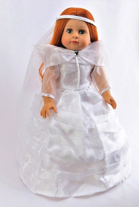 18 Inch Doll Communion Dress With Veil