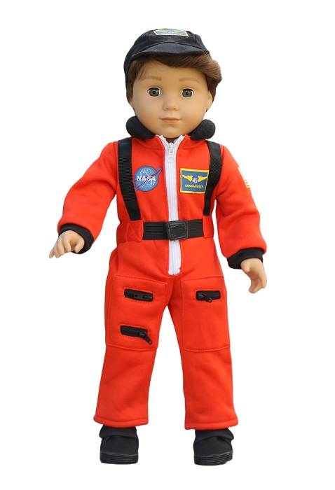 18 Inch Doll Orange Astronaut Costume