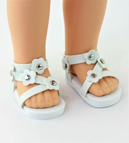 14.5″ Wellie Wisher White Sandals