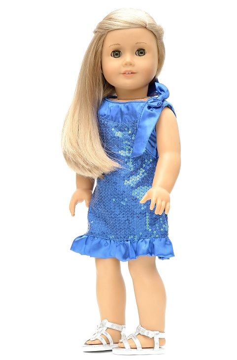 18 Doll Royal Blue Sequin Dress Up