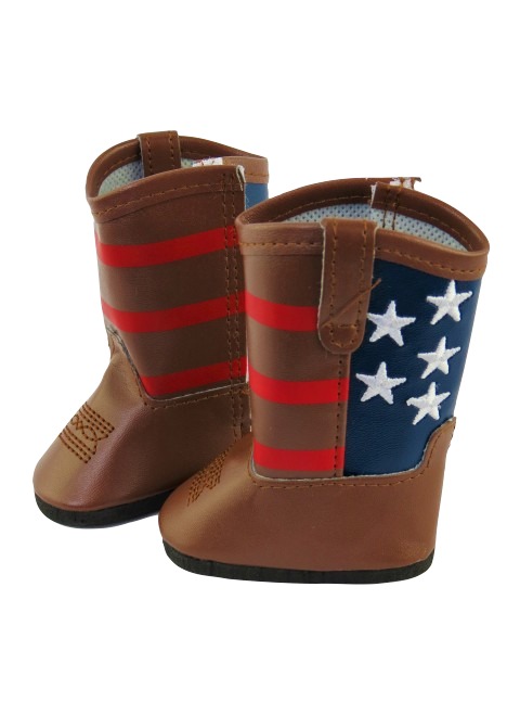 18 Doll American Flag Cowgirl Boots
