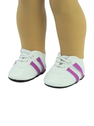 18 Doll Purple Striped Sport Shoes