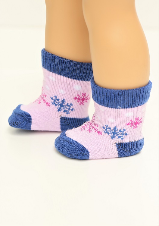 18 Doll Lavender Snowflake Socks