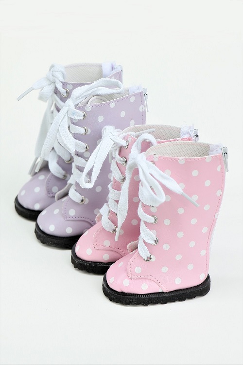 18Doll Tall Polka Dotted Boots