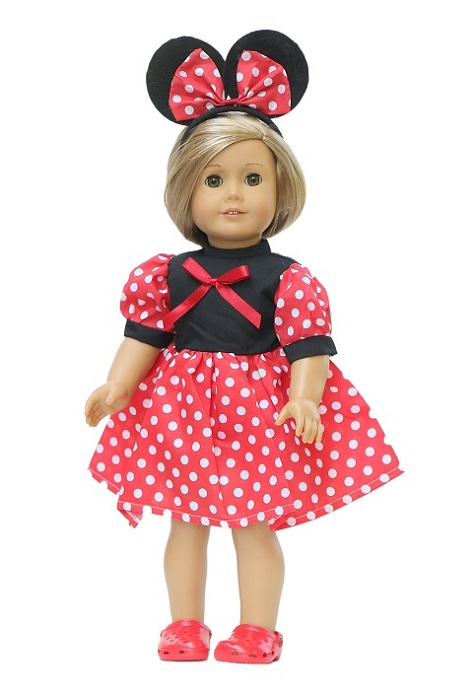 18 Inch Doll Mickey Mouse Dress Headband 1