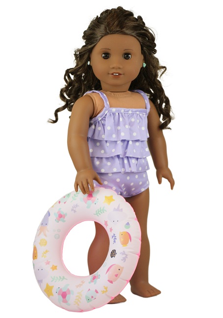 18 Doll Inflatable Pink Swim Ring Innertube