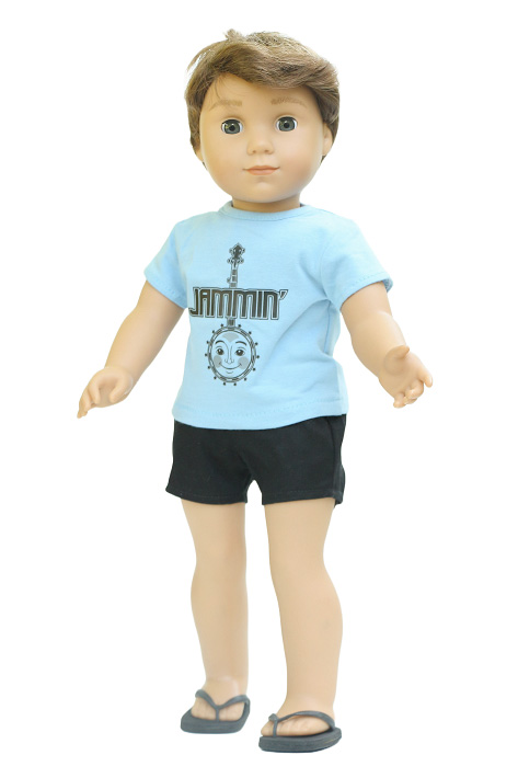 18 Boy Doll Jammin Shorts Outfit