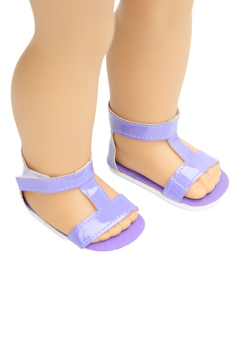 18 Doll Purple Patent Sandals