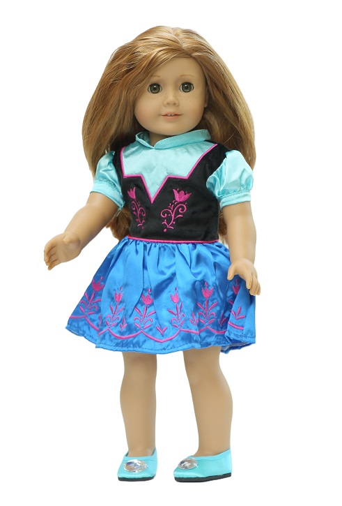 18 Inch Doll Anna Inspired Short Gown 1