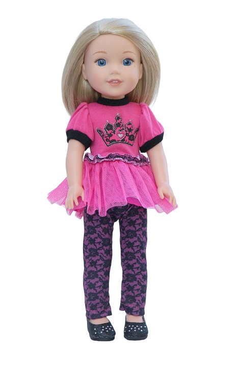 14.5 Inch Doll Princess Babydoll Top Leggings