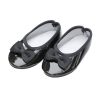 18 Inch Doll Black Patent Bow Shoes