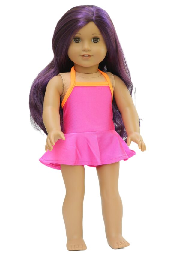 18 Inch Doll Hot Pink Halter Swimsuit