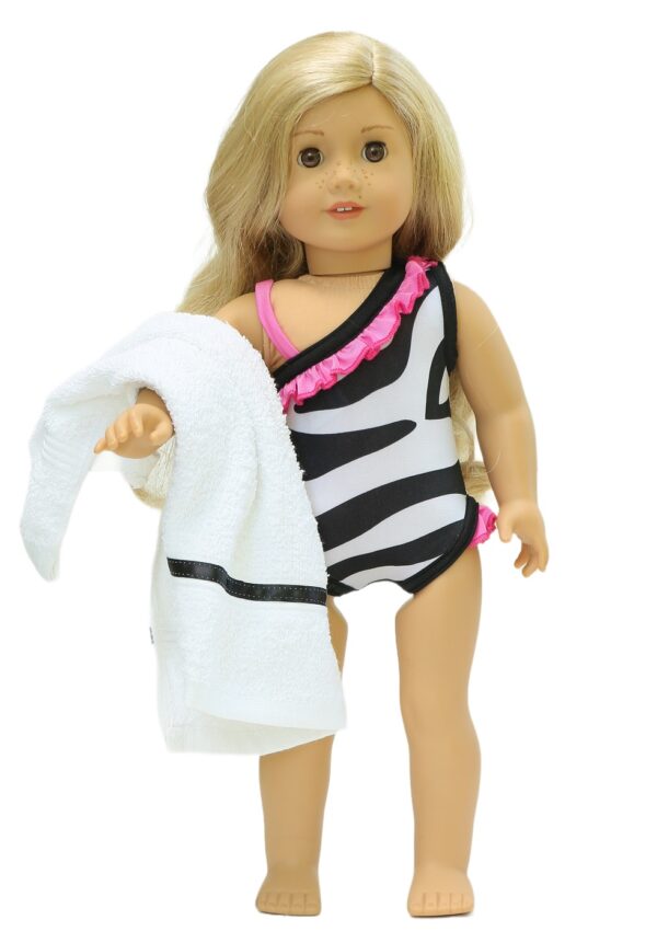 18 Inch Doll Zebra Swimsuit