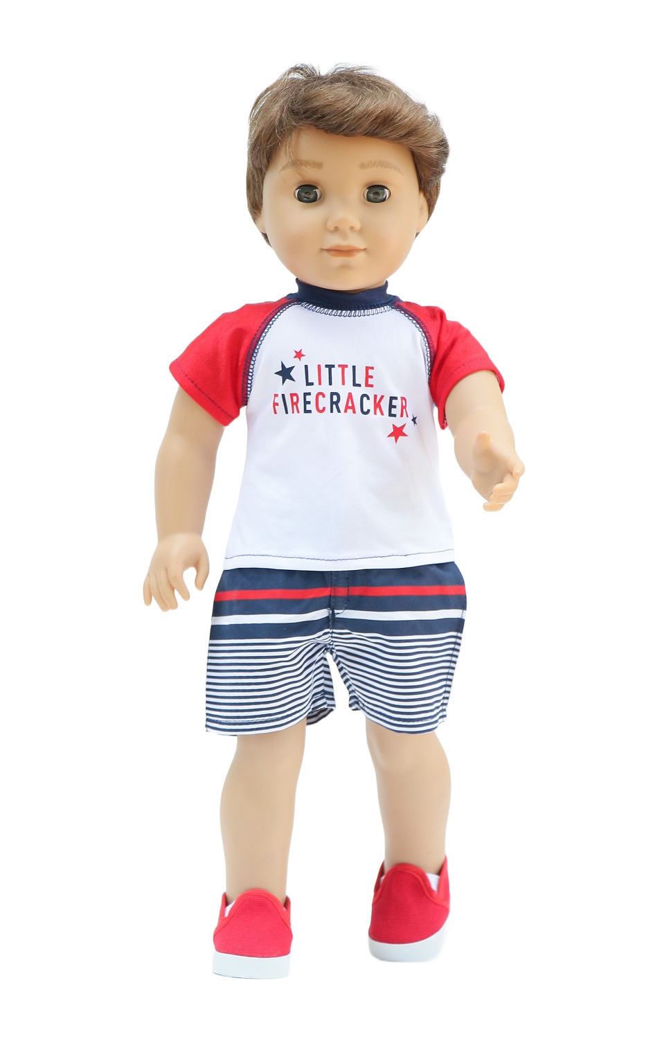 18" Boy Doll "Little Firecracker" Shorts Outfit - The Doll Boutique